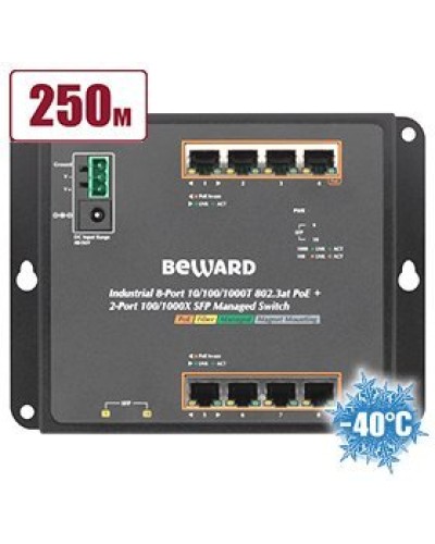 STWP-0802HP. Коммутатор 8-портовый. Beward во Владивостоке