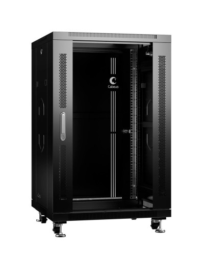 SH-05C-22U60/80-BK (8572c). Шкаф телекоммуникационный 19 напольный 22U. CABEUS во Владивостоке