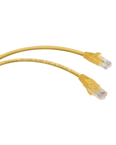 PC-UTP-RJ45-Cat.6-1.5m-YL (8706c), желтый. Патч-корд медный. CABEUS во Владивостоке