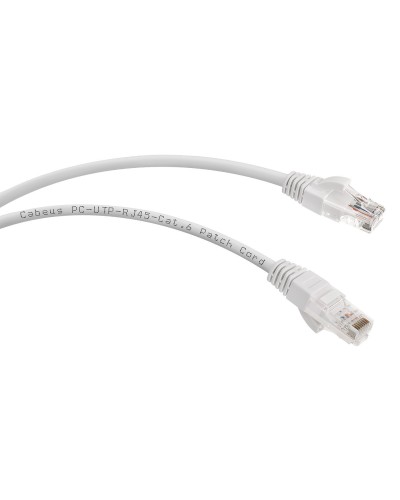 PC-UTP-RJ45-Cat.6-0.5m-WH (8669c), белый. Патч-корд медный. CABEUS во Владивостоке