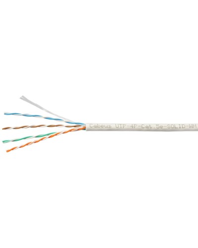 UTP-4P-Cat.5e-SOLID-WH-100 (7471c-5). Кабель «витая пара» (LAN) для структурированных систем связи. CABEUS во Владивостоке
