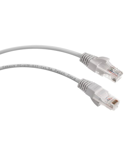 PC-UTP-RJ45-Cat.5e-5m-LSZH (8867c), серый. Патч-корд медный. CABEUS во Владивостоке