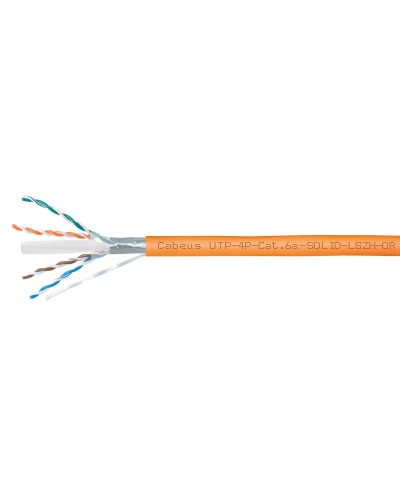 UTP-4P-Cat.6a-SOLID-LSZH-OR (11374c). Кабель «витая пара» (LAN) для структурированных систем связи. CABEUS во Владивостоке