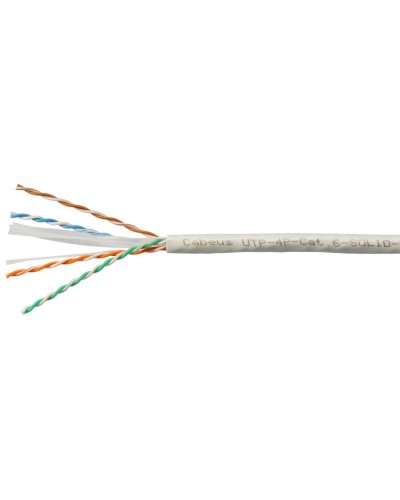 UTP-4P-Cat.6-SOLID-LSZH-WH (11871c). Кабель «витая пара» (LAN) для структурированных систем связи. CABEUS во Владивостоке