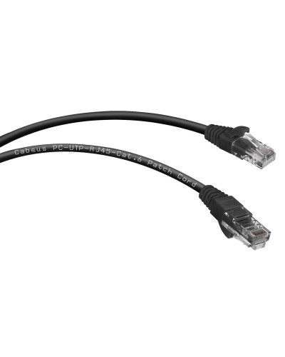 PC-UTP-RJ45-Cat.6-3m-BK (8666c), чёрный. Патч-корд медный. CABEUS во Владивостоке