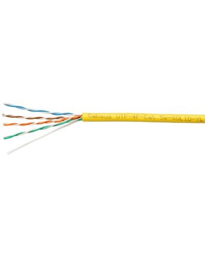 UTP-4P-Cat.5e-SOLID-YL-100 (7251c-5). Кабель «витая пара» (LAN) для структурированных систем связи. CABEUS во Владивостоке