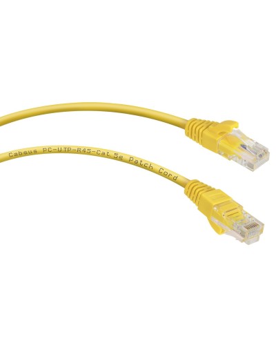 PC-UTP-RJ45-Cat.5e-0.3m-YL (7663c), желтый. Патч-корд медный. CABEUS во Владивостоке