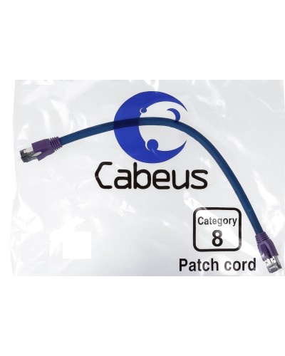 PC-SSTP-RJ45-Cat.8-10m-LSZH (9706c), серый. Патч-корд медный. CABEUS во Владивостоке