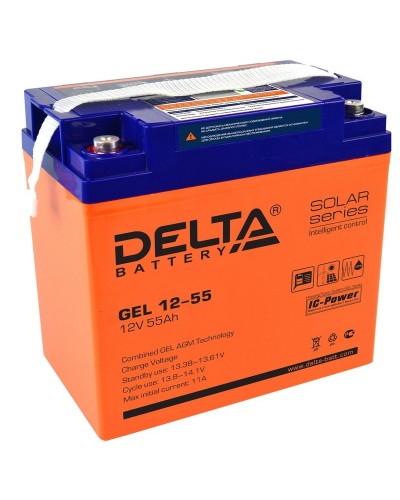 Delta GEL 12-55. Аккумулятор герметичный свинцово-кислотный. Delta во Владивостоке