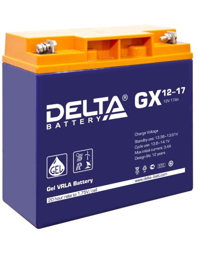 Delta GX 12-17. Аккумулятор герметичный свинцово-кислотный. Delta во Владивостоке