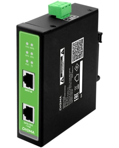 DNP90W48GDXM 10/100/1000BASE-T 90Вт 37-57В(DC). Инжектор PoE. Digma во Владивостоке