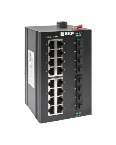 TSX-U-8GX/SFP-16GT. Промышленный неуправляемый коммутатор. EKF во Владивостоке