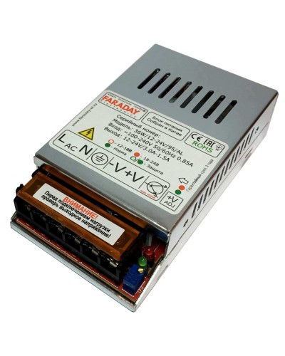 36W/12-24V/95AL. Импульсный блок питания. FARADAY во Владивостоке