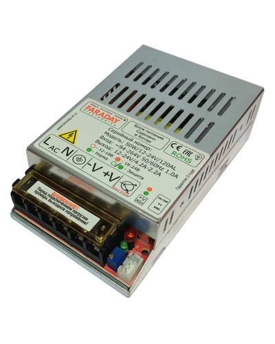 50W/12-24V/120AL. Импульсный блок питания. FARADAY во Владивостоке