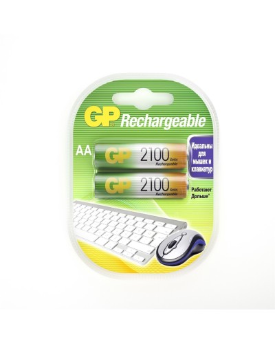 GP 210AAHC AA (GP 210AAHC-2DECRC2), упак. 2 шт.. Перезаряжаемые аккумуляторы. GP Batteries во Владивостоке