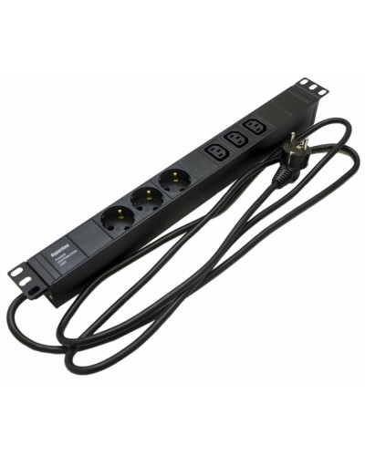 SHE19-3SH-3IEC-2.5EU. Блок розеток 19. Hyperline во Владивостоке