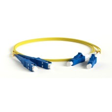 FC-D2-9-LC/UR-SC/UR-H-1M-LSZH-YL. Патч-корд волоконно-оптический LC/UPC-SC/UPC. Hyperline