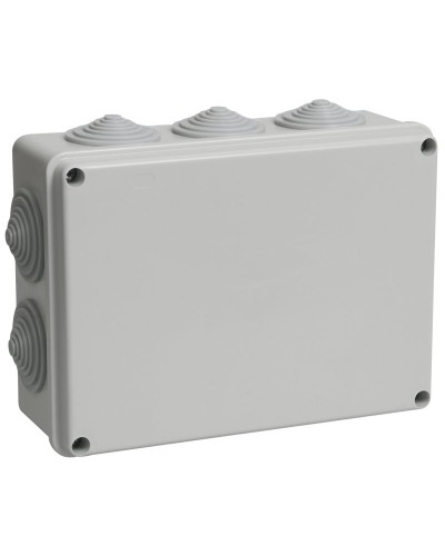 Коробка распаячная КМ41244 190х140х70 открытой проводки IP55 10 гермовводов серая (UKO11-190-140-070-K41-55). Коробка распаячная безгалогенная (HF). IEK во Владивостоке
