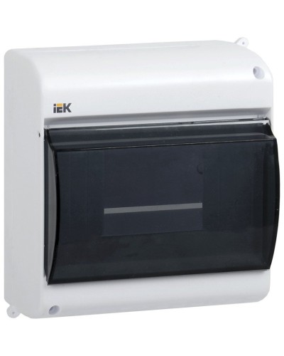 Корпус пластиковый КМПн 2/6 IP30 белый KREPTA 3 (MKP42-N-06-30-09). Щиток модульный с прозрачной дверцей, настенный. IEK во Владивостоке
