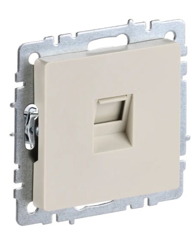 Розетка RJ45 РК10-БрКр кат.5E бежевый BRITE (BR-K10-1-K10). Розетка компьютерная. IEK во Владивостоке
