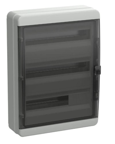 Корпус пластиковый КМПн-54 IP65 TEKFOR (TF5-KP72-N-54-65-K03-K02). Корпус модульный пластиковый черная прозрачная дверь. IEK во Владивостоке