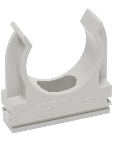 Держатель с защёлкой D25 серый ELASTA (100 шт) (CTA10D-CF25-K41-100). Держатель с защёлкой. IEK во Владивостоке