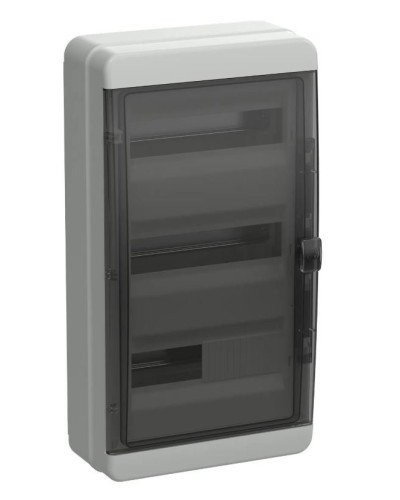 Корпус пластиковый КМПн-36 IP65 TEKFOR (TF5-KP72-N-36-65-K03-K02). Корпус модульный пластиковый черная прозрачная дверь. IEK во Владивостоке