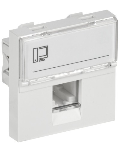 Розетка RJ45 кат.6 PRIMER РКИ-20-00-П-6 белый IEK (PR-KK40D-RI-0-2-1C06U-K01). Розетка RJ-45. IEK во Владивостоке
