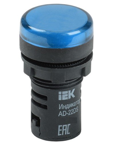 Лампа AD22DS (LED)матрица D22мм синий 230В (BLS10-ADDS-230-K07). Светосигнальный индикатор. IEK во Владивостоке