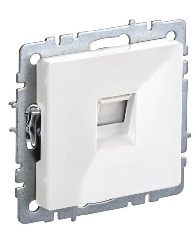 Розетка RJ45 РК10-БрБ кат.5E, белая BRITE (BR-K10-1-K01). Розетка компьютерная. IEK во Владивостоке