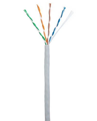 U/UTP 4pair, Cat5e, In, PVC (EC-UU004-5E-PVC-GY-1). Кабель «витая пара» (LAN) для структурированных систем связи. NETLAN во Владивостоке