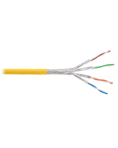 S/FTP, 4pair, Cat7a, Solid, In, LSZH (NKL 4375C-YL). Кабель «витая пара» (LAN) для структурированных систем связи. NIKOLAN во Владивостоке