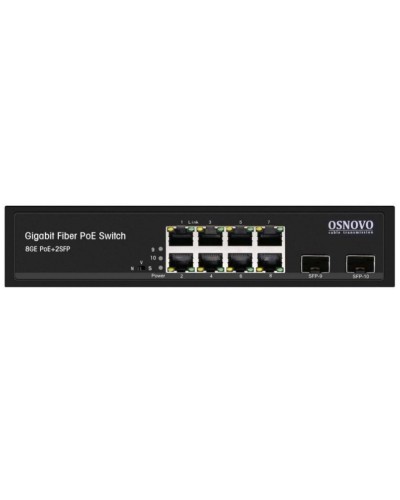 SW-80802(150W). Промышленный PoE коммутатор Gigabit Ethernet на 10 портов. OSNOVO во Владивостоке