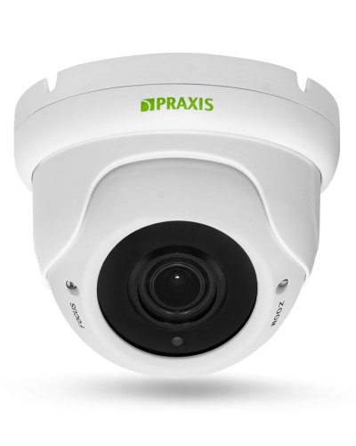 PP-7141IP 2.8-12 AUDIO. Видеокамера IP купольная. Praxis во Владивостоке