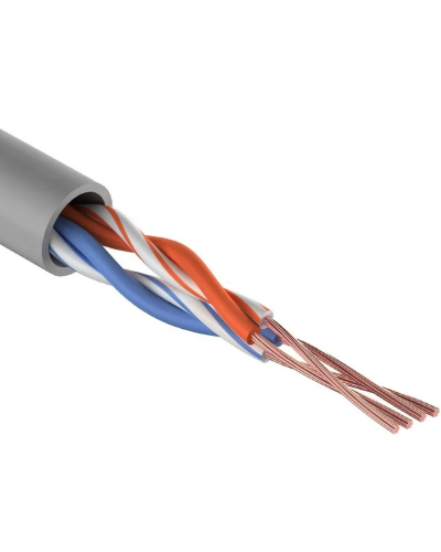 U/UTP, CAT 5e, PVC, 2PR, 24AWG, INDOOR, STRANDED, серый, 305м REXANT (01-0026). Кабель «витая пара» (LAN) для структурированных систем связи. Rexant во Владивостоке