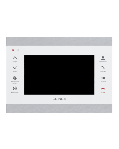 SL-07MHD (серебро+белый). Монитор домофона цветной с функцией «свободные руки». SLINEX во Владивостоке
