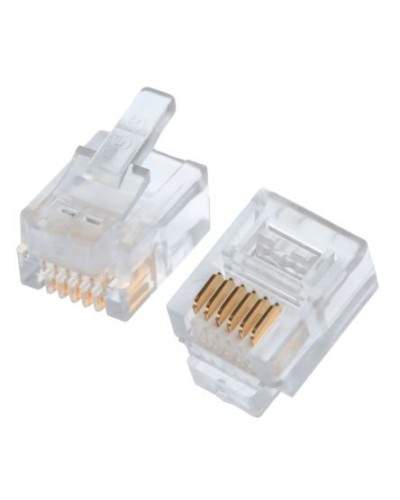 Коннекторы 6P6C (RJ-11) (100шт) (10-0228). Телефонный разъем 6P6C (RJ-11). SUPRLAN во Владивостоке