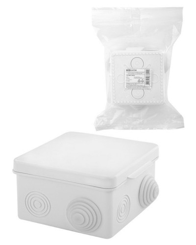 Коробка ОП 80х80х50мм, крышка, IP54, 7вх., белая (SQ1401-0922). Распаячная коробка. TDM ЕLECTRIC во Владивостоке