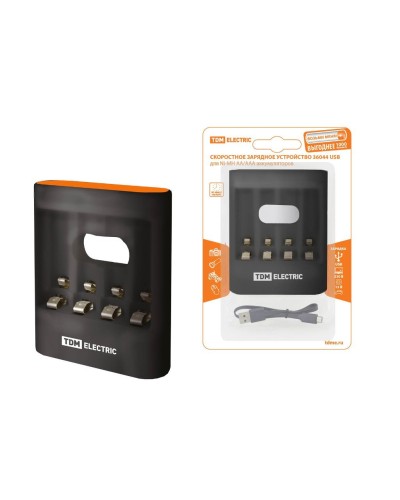 Зарядное устройство 36044 (3600mA 4слота АА/ААА 4 кан.USB) (SQ1702-0100). Зарядное устройство. TDM ЕLECTRIC во Владивостоке