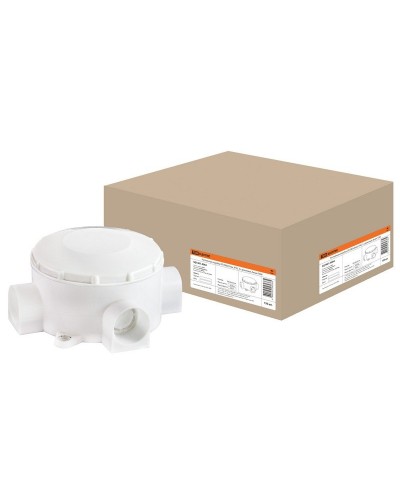 Распаячная коробка ОП D80х35мм, IP42, 3-х рожковая, белая TDM (SQ1401-4004). Распаячная коробка ОП. TDM ЕLECTRIC во Владивостоке