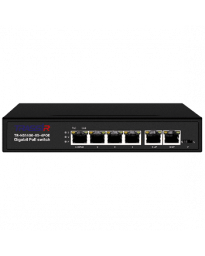 TR-NS1406-65-4POE. Коммутатор с PoE. Trassir во Владивостоке