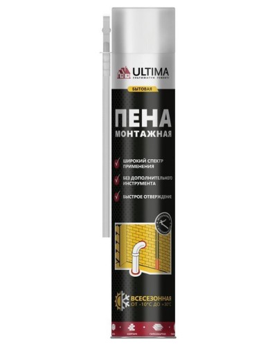 Пена монтажная бытовая ULTIMA, всесезонная, 700 мл: Пена монтажная во Владивостоке