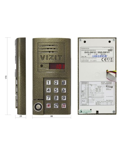 БВД-SM101TCPL. Вызывная панель цветная. VIZIT во Владивостоке