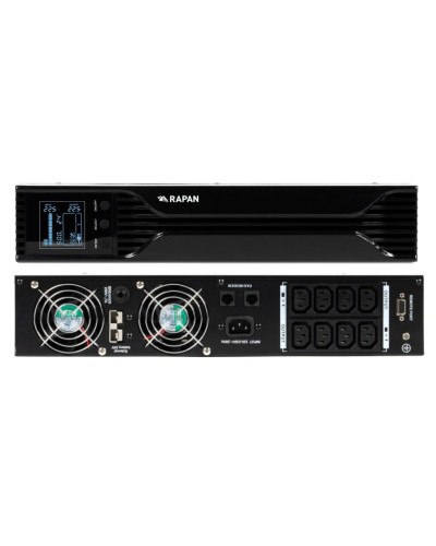 RAPAN-UPS 1000 RACK+2х9Ah (RAPAN-UPS 1000-RACK-IN-2х9-E) (8958). Бесперебойный источник питания. Бастион во Владивостоке