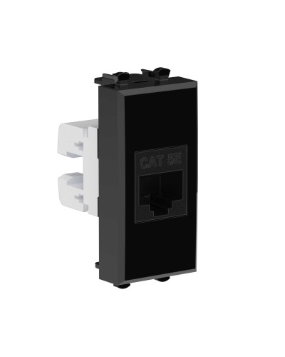 Розетка RJ-45, кат.5E, Avanti, 1 модуль, черный квадрат (4402661): Розетка компьютерная модульная во Владивостоке
