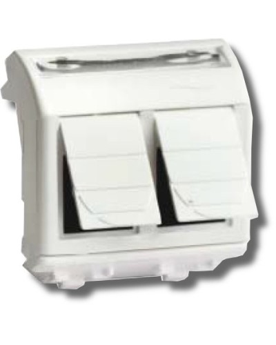 Розетка RJ-45 Brava 2 модуля белая (76656B): Розетка компьютерная с двумя разъёмами во Владивостоке