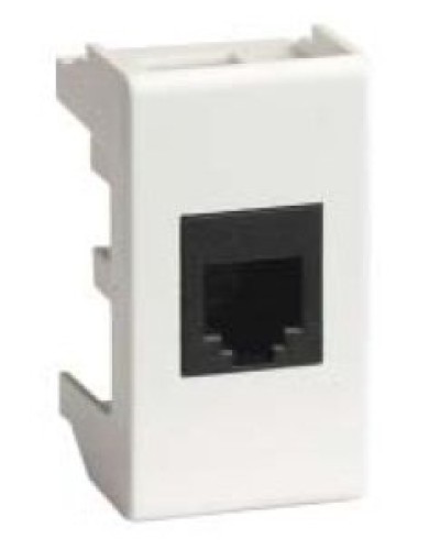 Розетка RJ-45 Viva 1 модуль белая (45048): Розетка компьютерная экранированная с одним разъёмом во Владивостоке