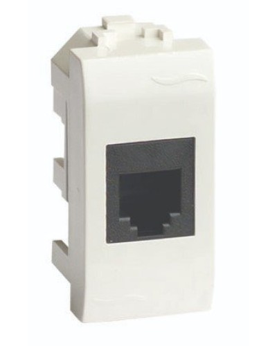 Розетка RJ-45 Brava 1 модуль слоновая кость (75457S): Розетка компьютерная с одним разъёмом во Владивостоке