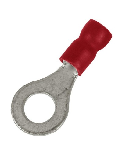 Наконечник НКИ 0,25-1,5 М5 (D5,3мм) с отверстием под винт (100 шт) (2A5P-EE-PVC). Наконечник с отверстием под винт и изолированным фланцем ПВХ. ДКС во Владивостоке
