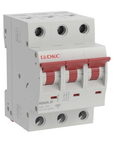 YON max MD63N 3P 6А 6кА C (MD63N-3PC6). Автоматический выключатель. ДКС во Владивостоке
